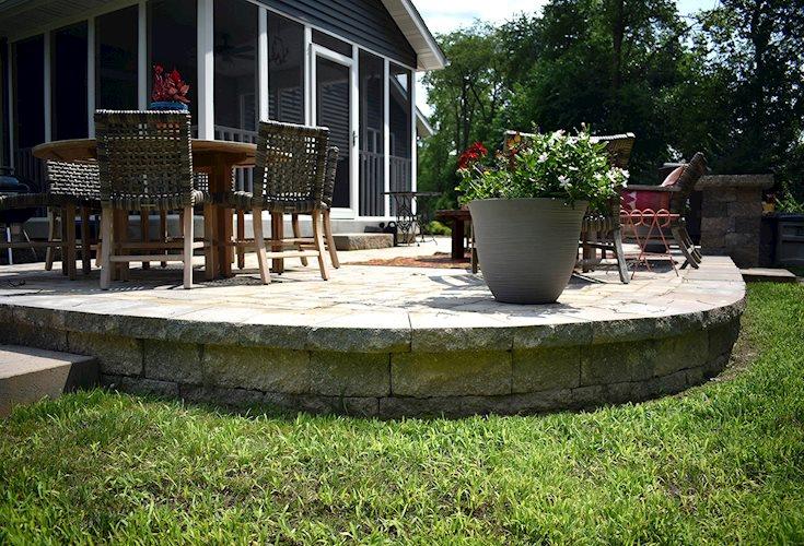 backyard patio and landscaping