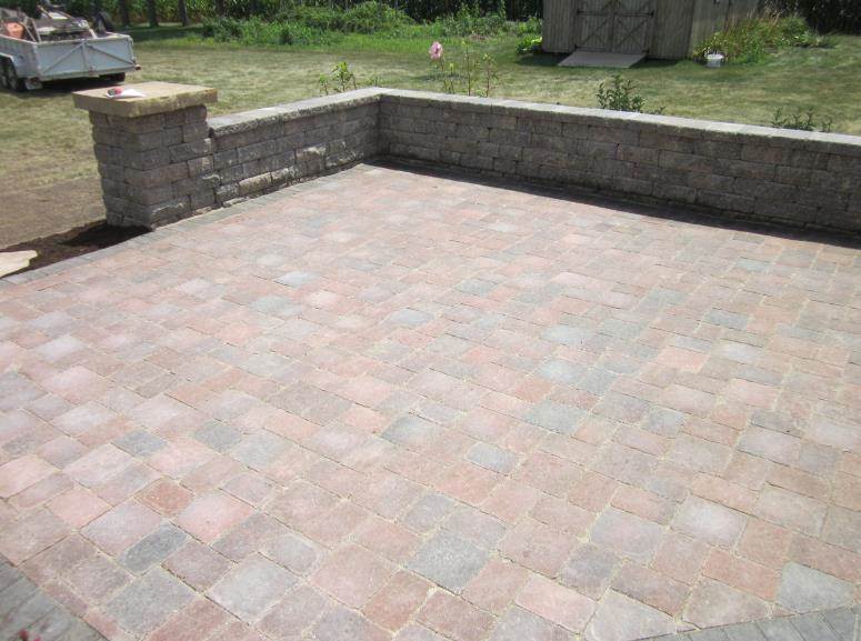 a smooth paver patio 