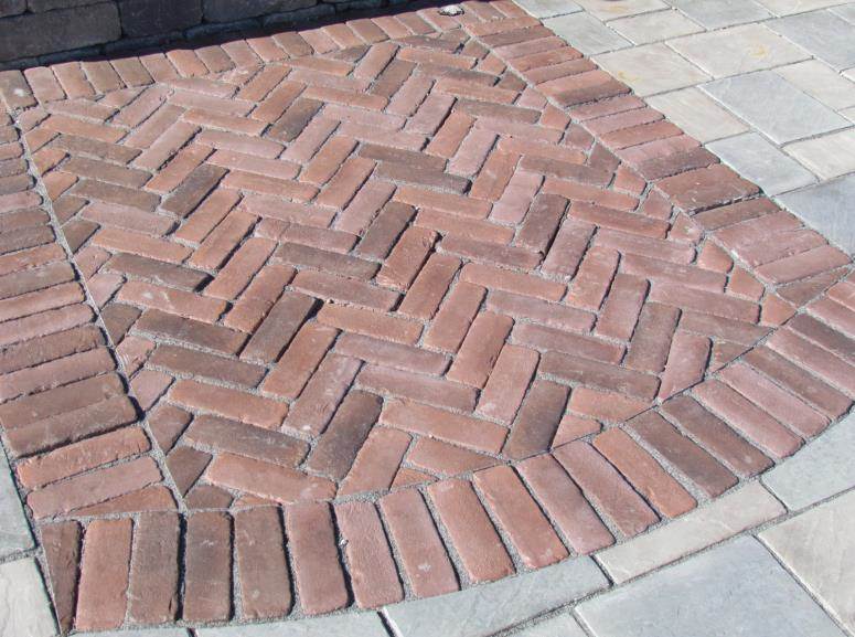 Brick pavers can create unique designs.