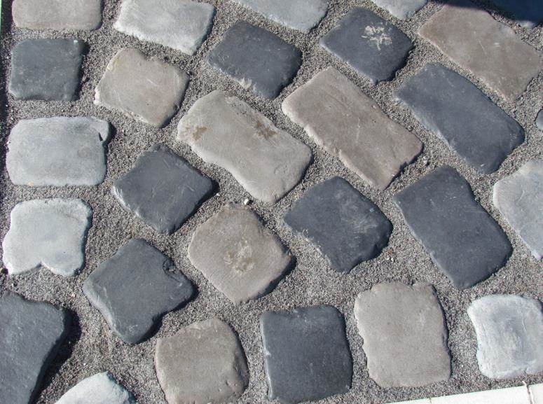 closeup photo of gray stone pavers