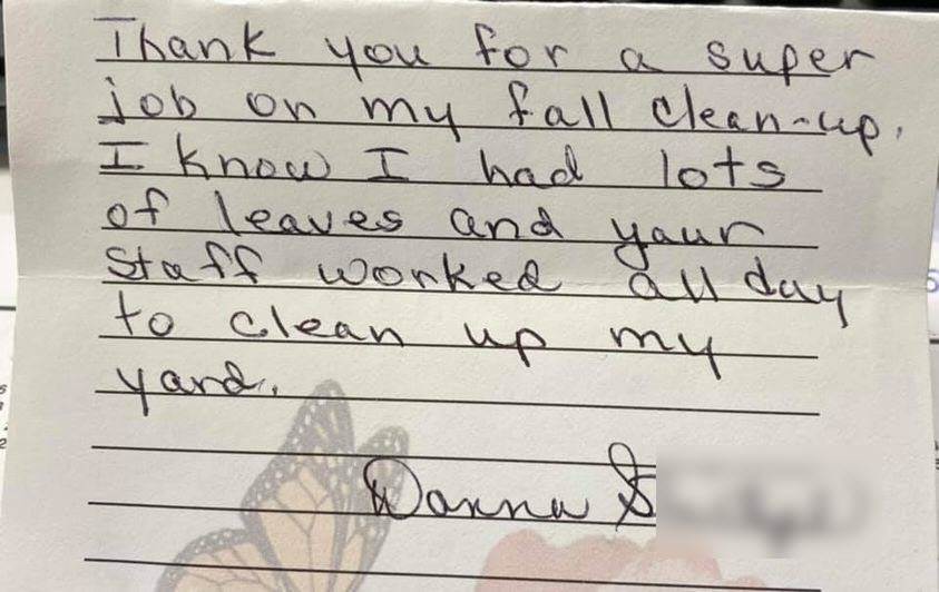 Positive review from a customer