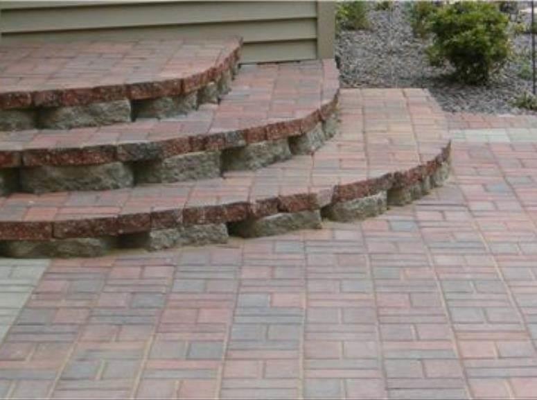 Add paver steps and patio