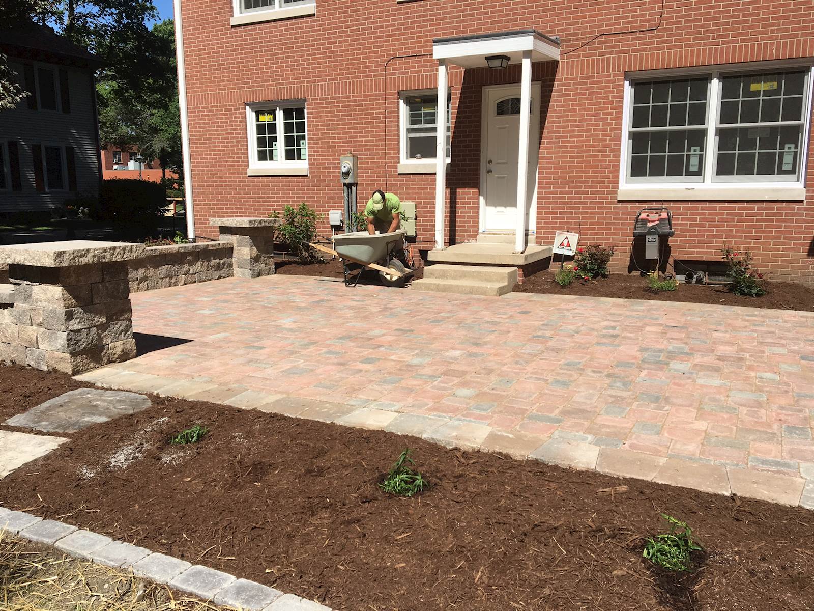 photo of a new backyard patio